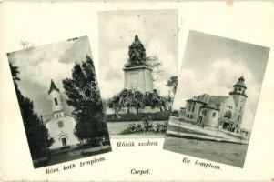 Budapest XXI. Csepel, Római katolikus és evangélikus templomok, Hősök szobra (Rb)