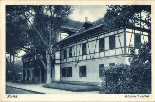 Siófok - 2 db régi városképes lap, Kikötőfelügyelőség, Központi szálloda