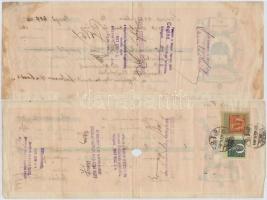 Budapest / Kispest / Aszód / Szeged 1907-1938. 10db-os vegyes váltó és díjkötelezvény tétel, mind ki...