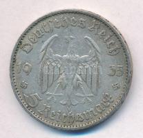 Német Harmadik Birodalom 1935D 5M Ag "Náci hatalom első évfordulója" T:2,2-
German Third ...