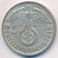 Német Harmadik Birodalom 1937D 5M Ag "Hindenburg" T:2
German Third Reich 1937D 5 Marks Ag...