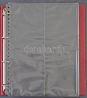 Bordó bőr képeslapalbum 168 férőhellyel / Burgundy leather postcard album for 168 postcards (25 cm x...