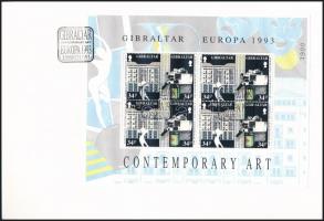 Europa CEPT: Művészet kisívsor 2 db FDC-n Europa CEPT: Art mini sheet set 2 FDC