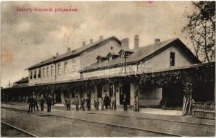 Székelykocsárd, Lunca Muresului; Vasútállomás / railway station (vágott / cut)