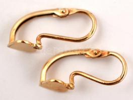 Arany (Au.) 14 K szívecskés fülbevaló, jelzett, nettó:0,8 g