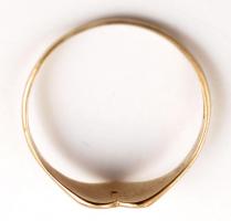 Arany (Au.) 8 K  szívecskés gyerek gyűrű, jelzett, méret:44 nettó: 0,6 g