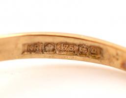 Arany (Au.) 8 K  szívecskés gyerek gyűrű, jelzett, méret:44 nettó: 0,6 g