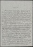 1943 A Kommunisták Magyarországi Pártjának felhívása a háború befejezésérő, a doni katasztrófát követően, röplap, 29x21 cm