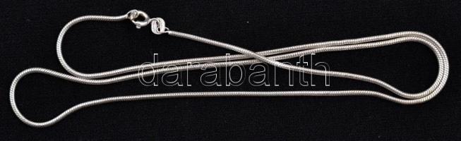 Ezüst(Ag) kígyó nyaklánc, jelzett, h: 53 cm, nettó: 8,7 g