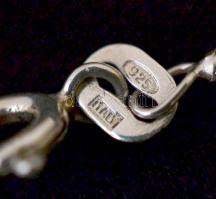 Ezüst(Ag) kígyó nyaklánc, jelzett, h: 53 cm, nettó: 8,7 g