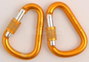 Petzl Attache 2500, 800 csavaros hegymászó karabiner, 2 db, h: 10 cm