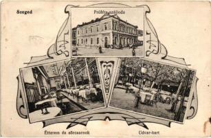 Szeged, Próféta Szálloda, étterem és sörcsarnok, udvarkert, belső, Art Nouveau