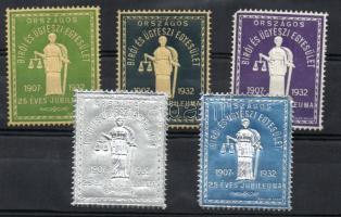 1932 Országos Bírói és Ügyészi Egyesület 5db levélzáró