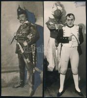 cca 1920-1930 Vegyes fotó tétel, összesen 8 db, köztük színészfotók, balatoni jégvitorlás, 13,5x9 cm és 22x10 cm közti méretben