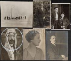 cca 1920-1930 Vegyes fotó tétel, összesen 8 db, köztük színészfotók, balatoni jégvitorlás, 13,5x9 cm...