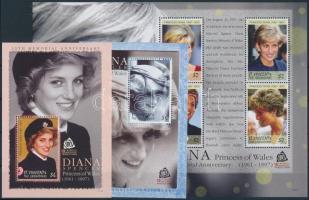 Diana mini sheet + blockset, Diana kisív + blokksor