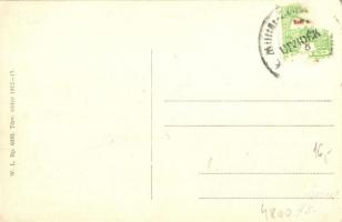 Újvidék, Novi Sad, Neusatz; Püspöki rezidencia, utcakép pályaudvari villamossal / Bishop's resi...