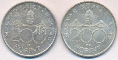 1994. 200Ft Ag "Deák Ferenc" (2x) T:2