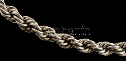 Ezüst(Ag) csavart nyaklánc, h: 76 cm, nettó: 41,2 g