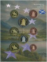 Nagy Britannia 2003. 1c-2E "Euro próbaveretek" (8xklf) fémpénz szettben, díszkiadás T:BU G...