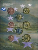 Nagy Britannia 2003. 1c-2E "Euro próbaveretek" (8xklf) fémpénz szettben, díszkiadás T:BU G...