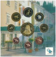 Szlovénia 2004. 1c,2c,5c,10c,20c,50c,1EUR,2EUR,5EUR próbaveretek, szettben, díszkiadásban T:PP
Slov...