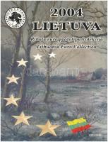 Litvánia 2004. 1c-2E "Euro próbaveretek" (8xklf) fémpénz szettben, díszkiadás T:BU Lithuania 2004. 1 Cent - 2 Euro "Euro Collection" (8xdiff) Euro trial mint in set in cardboard case C:BU