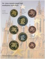 Litvánia 2004. 1c-2E "Euro próbaveretek" (8xklf) fémpénz szettben, díszkiadás T:BU Lithuan...