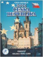 Csehország 2004. 1c-2EUR (8xklf) Euro próbaveretek szettben T:BU  Czech Republic 2004. 1 Cent - 2 Euro (8xdiff) Euro trial mint set C:BU