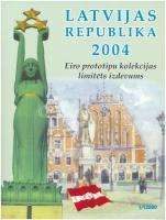 Lettország 2004. 1c-2EUR (8xklf) Euro próbaveretek szettben T:BU  Latvia 2004. 1 Cent - 2 Euro (8xdiff) Euro trial set C:BU