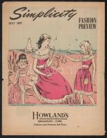 1936-1948 3 db női divatlap (2 db angol, 1 magyar): Simplicity, Az Új Idők Divatlapja, Woman's ...