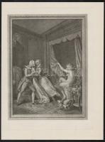 6 db erotikus metszet modern nyomata, 30x22 cm