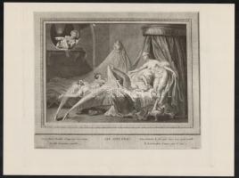 6 db erotikus metszet modern nyomata, 30x22 cm