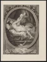 6 db erotikus metszet modern nyomata, 30x22 cm