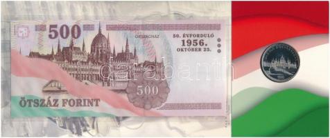 2006. 50Ft Cu-Ni "1956-os forradalom" első napi veret + 500Ft "EB" bankjegy &quo...