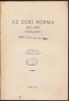 Petro Kálmán: Az Egri Norma 1927-1932. Eger, 1932, Kapisztrán Nyomda. Papírkötésben, jó állapotban. ...