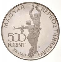 1980. 500Ft Ag "Téli Olimpia - Lake Placid" piefort T:PP  
Hungary 1980. 500 Forint Ag &q...