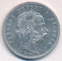 1869GYF 1Ft Ag "Ferenc József / Angyalos címer" T:2 Adamo M15