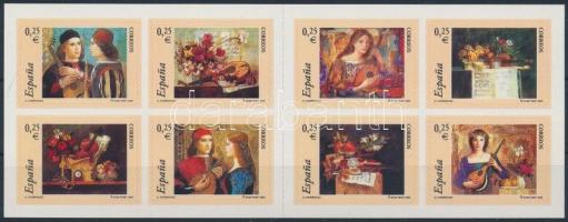 Paintings self-adhesive stamp-booklet, Festmények öntapadós bélyegfüzet