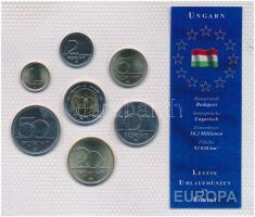 1995-2003. 1Ft-100Ft (7xklf) forgalmi sor két évjáratból, fóliatokban, a Letzte Umlaufmünzen sorozatból T:1