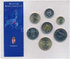 1995-2003. 1Ft-100Ft (7xklf) forgalmi sor két évjáratból, fóliatokban, a "Letzte Umlaufmünzen&q...