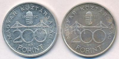 1992-1993. 200Ft Ag "MNB" (2x) T:2