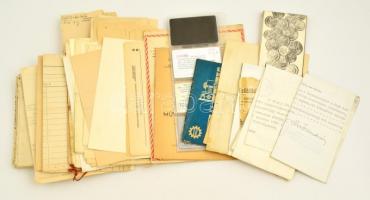 cca 1920-1980 Vegyes papírrégiség tétel, kb. 100 db, köztük Magyarország autóstérkép, okmányok, telefonkártyák, reklám nyomtatványok