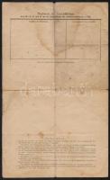 1918 Osztrák-magyar Hadsereg katonai nyílt parancs, bélyegzővel, aláírással34x21 cm