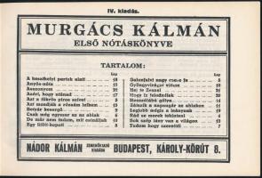 1928 Murgács Kálmán Első Nótáskönyve, kottafüzet, 13x20 cm