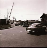 1966 Budapest, sorompó a Hungária körúton, Kotnyek Antal (1921-1990) fotóriporter hagyatékából 8 db ...