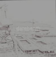 1966 Balatonfüredi hajógyár, Kotnyek Antal (1921-1990) fotóriporter hagyatékából 7 db professzionáli...