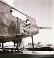 1966 Balatonfüredi hajógyár, Kotnyek Antal (1921-1990) fotóriporter hagyatékából 7 db professzionáli...