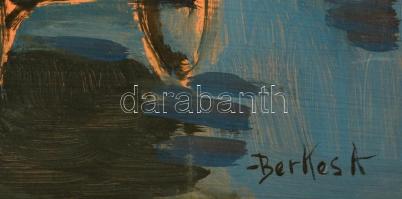 Berkes jelzéssel: Utcarészlet, olaj, karton, 39,5×49 cm