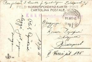 Trieste, Galleria di Montuzza / tunnel, tram + K.u.K. Korpstelefonabteilung Nr. 7. (EK)